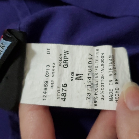 CHEROKEE WORKWEAR Purple Short SleeveV-Neck Scrub Shirt With Pockets Size Medium - Picture 4 of 5